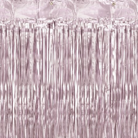 Party Glittergardin Metallic Lyserosa