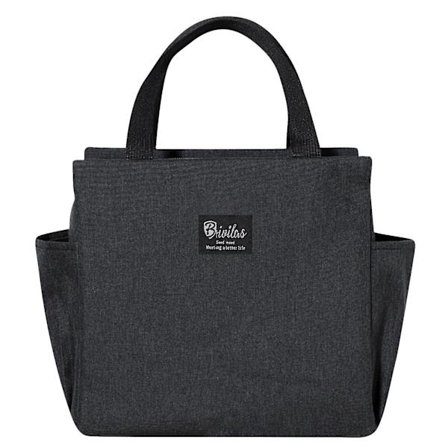 Lunsjboks Oppbevaringsposer Termisk Isolerte Lerret Tote Pouch Barn Skole Bento