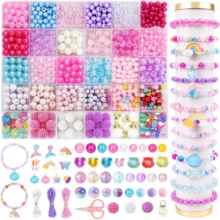 Håndlavede perler til børn, pædagogisk legetøj, armbånd, halskæder, smykker, DIY-materialer, perlebesatte DIY-tilbehør