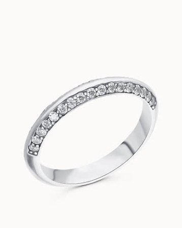 Bague éternité Zoe 950 platine - Diamants de laboratoire Dubbla rader