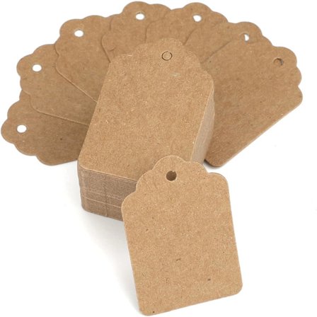 1000 stk Kraft Prislapper Etiketter 3,2x5 cm Merkebutikk Etiketter Klær
