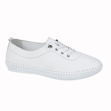 Mod Comfys Dam/dam Läder Casual Shoes 3 Uk White