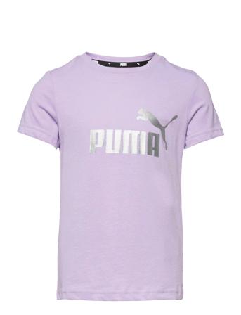 Ess+ Logo Tee G T-shirt Lilla PUMA
