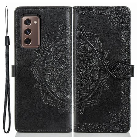 Mandala Samsung Galaxy Z Fold2 5G Flip Etui - Sort