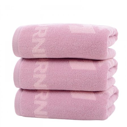 Fluffigt Handduksset 3 Delar Bomull, Innehåller 3 Badhanddukar (35 x 75 cm) - Mycket Absorberande Handdukar Rosa
