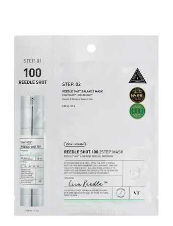 VT Cosmetics Mild Reedle Shot 100 2-Step Mask - Nude - 1 PC