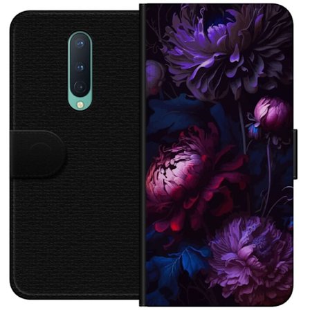 Yhteensopiva Lompakkokotelo OnePlus 8 Violetti Kukat