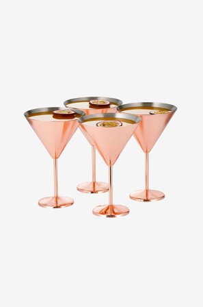 Oak & Steel - Martini-lasi 4-pack - Roosa - Drinkkilasit & shottilasit - - Homeroom