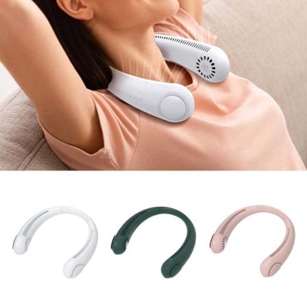 Mini Neck Fläkt Bärbar Usb Uppladdningsbar Mute Sports Fans