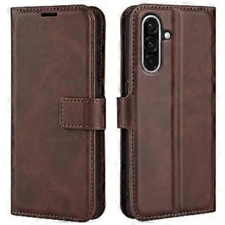 Samsung Galaxy A36 5G -puhelin, jalustallinen suojakotelo, naarmuuntumaton vasikannahkajäljitelmä (tyyli F)