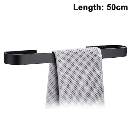 Håndklædestang Håndklædeholder Badehåndklædestang Uden Boring 50 Cm Til Bad, Badeværelse, Køkken Nem Montering Uden Håndklæder