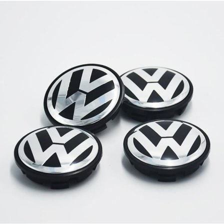 4st VW-logotyp 56 mm navkapsel Fälgemblem Fälgmärke
