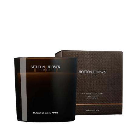 Molton Brown Re-Charge Black Pepper Luxury Scented Candle Triple Wick Doftljus & rumsdofter Dam 600G