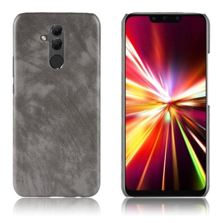 Huawei Mate 20 Lite liitsihedelmä jyvä pintainen synteetti nahkainen takasuoja kuori - Harmaa