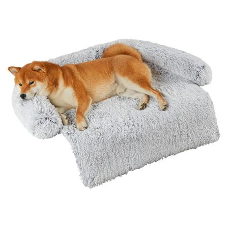 Fluffig Hundbädd med Avtagbart Överdrag, Skyddande Sofffilt, Plysch Husdjursmatta, Avtagbart Tvättbart Överdrag, Idealisk för Säng, Soffa, Bil (