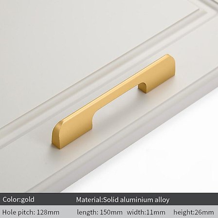 2 st Aluminiumlegering Dörrhandtag Svart Guld Dörrhandtag Nordisk Min