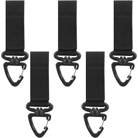 5 stk. belteklips karabinkrok spenne stropp nylon snapkrok klips nøkkelring nøkkelholder ring taktisk ryggsekk Molle-klips