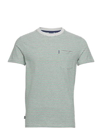 Vle Stripe Tee Green Superdry