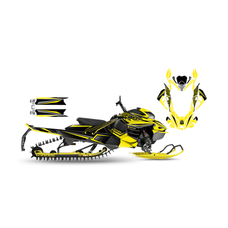 SweTown Dekalkit Team-Racer-20-Yellow - Lynx Xtrim RE 3500 850 E-Tec 2018-2020