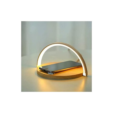 Dæmpbar LED-sengelampe med trådløs opladning, USB-drevet, berøringsstyring til soveværelse, studie, kontor