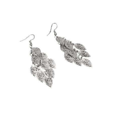 Complement Hängande Örhänge Med Många Löv Örhängen Dam Silver