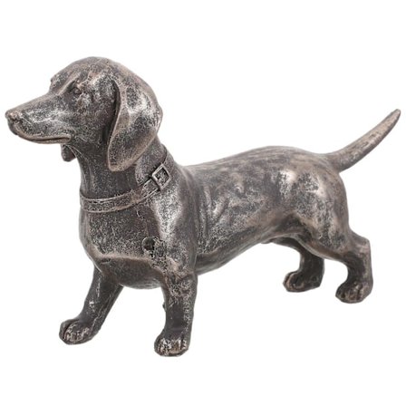 Dekorativ Hundefigur Nydelig Resin Simulert Dyrefigur Valp for Hjem Hage
