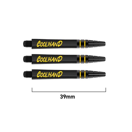 Red Dragon Darts Shafts Nitrotech 39mm Polycarbonate 2 Sets 6pcs Black Yellow Coolhand Luke Humphries