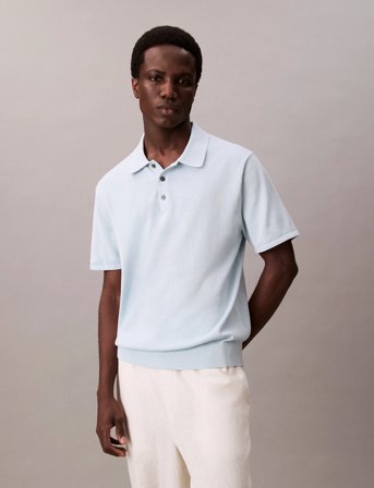 Calvin Klein Ss Supima Cotton Polo 14Gg - Blue - XXL