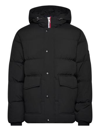 Rockie Down Hooded Jacket Fôret Jakke Svart Tommy Hilfiger*Betinget Tilbud