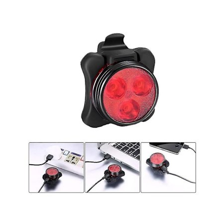 Cykellygter Stærkt Lys Vandtætte Baglygter Til Sikker Kørsel På Bjergveje Med En Bajonetrem 250 Lumen 24 Timers Driftstid Rød 1stk(