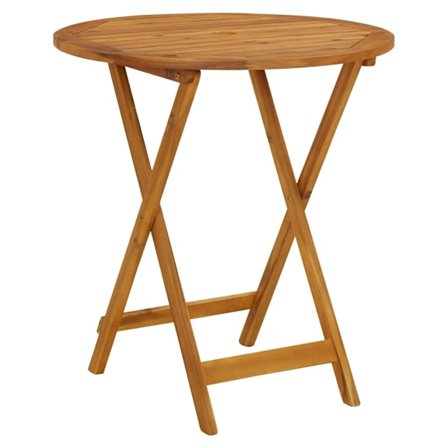 vidaXL Hopfällbart trädgårdsbord 70 cm massivt akaciaträ