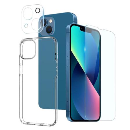 [3-PACK] BOOM iPhone 14 Kuori Kameransuojus Karkaistusta lasista Kirkas