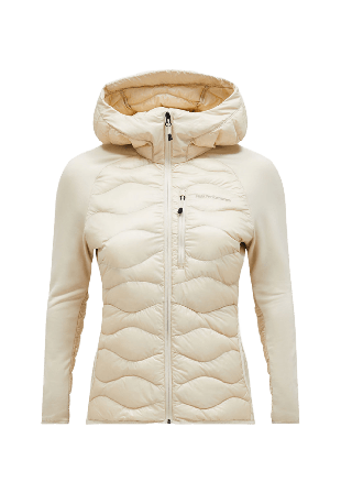 Peak Performance W Helium Down Hybrid Hood Jackor Dam Beige XS