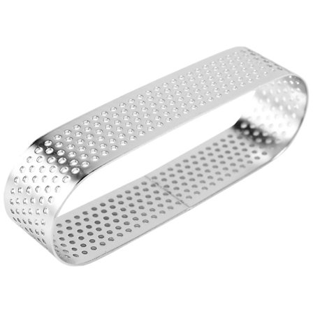 8 stk. ovale franske dessert mousse frugttærte ring quiche kageform (sølv)