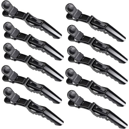 12 stk Alligator Hårklemmer (Svart), Krokodille Barrettes, Salong H