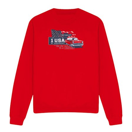 Chevrolet Unisex Vuxen Se The USA Sweatshirt S Röd