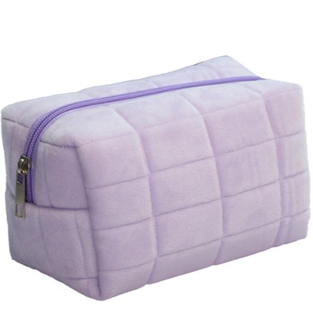 Pluss Kosmetikkvesker, Sminkeveske, Søt Glidelås Reise Toilettmappe Myk Oppbevaringspose for Kontorrekvisita Kosmetikk Sminke Reisetilbehør