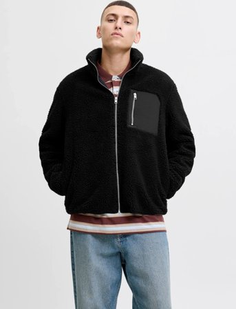 Jack & Jones Jjbradley Teddy Jacket - Black - M