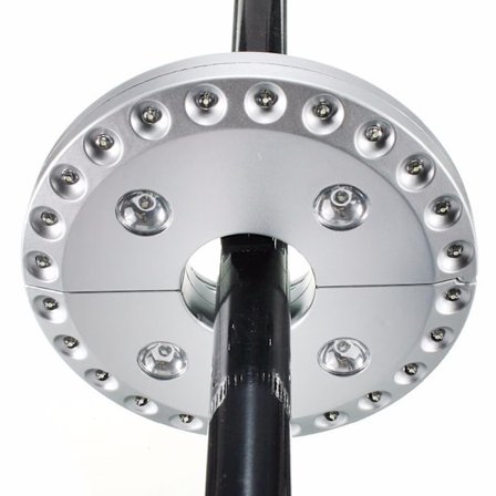 Vitt trädgårds paraply ljus, paraply paraply ljus med 28 LED-lampor, fristående eller hängande ljus, 3 omkopplingslägen för att justera ljus