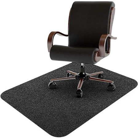 gulvbeskyttermatte for harde gulv, kontorstol, gulvmatte, stolmatte, gulvbeskyttermatte for laminat, parkett, fliser, svart (90 X 12