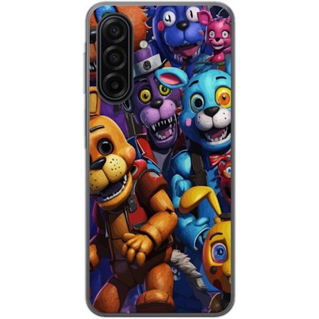 Yhteensopiva Puhelinkuori Samsung Galaxy A17 5G Värikkäät animatronics-hahmot, jotka on inspiroitu Five Nights at Freddy's -pelistä, intensiivinen kat