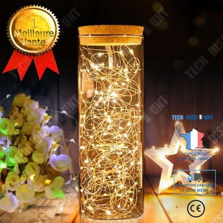 LED-lyskæde - TD - 10M - Varmehvid - 100 pærer - Indendørs - Batterier