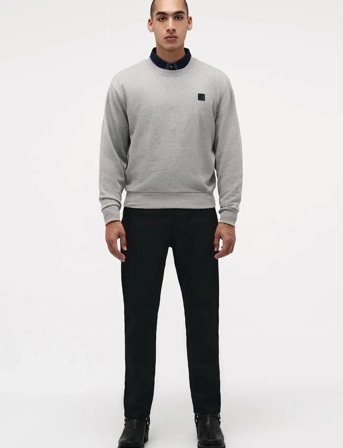 NEUW Fleece Crew Sweater Grey Marle - Grey - S