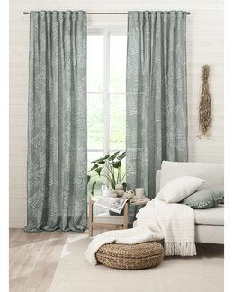 Multibandslängd Fern med tryckt bladmönster 2-pack Grön - Linea