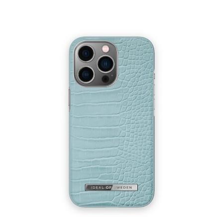IDEAL OF SWEDEN Matkapuhelimen kansi Soft Blue Croco mallille iPhone 13 Pro
