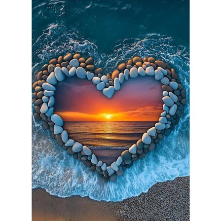 Landskabs Diamant Kunst Sæt til Voksne, Landskab 5D Diamant Maleri Sæt til Begyndere, DIY Fuld Runde Bor Diamant Dot Maleri Ædelstens Kunst, Hjem 