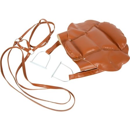 Spelaccessoarer - SMALL FOOT COMPANY - Sadel och grimma för trähäst - Brun - 3 till 6 år - Vegan