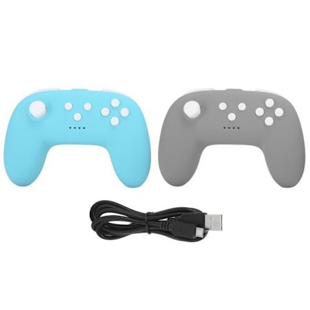 HURRISE mini Gamepad Wire Joystick för Switch Pro, Mini Handle för NS Lite, Dual Games Dark Grey + Green