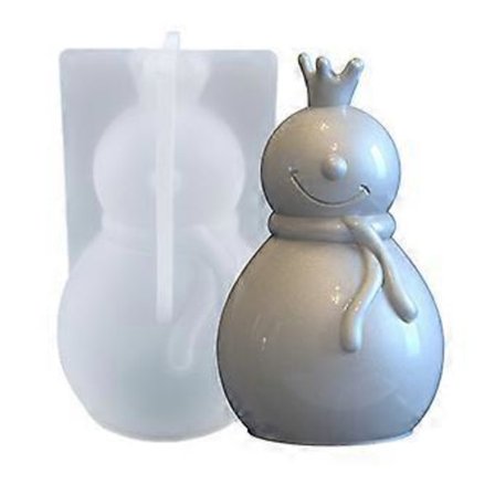 Snømann Epoksy Støpeform for Julebord Hjemmefest Borddekorasjon Barnegave Egnet for Ulike Støpematerialer