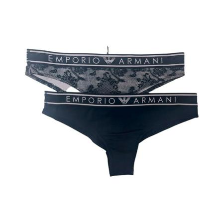Emporio Armani 2 pack panties Blå, Dame Trusser